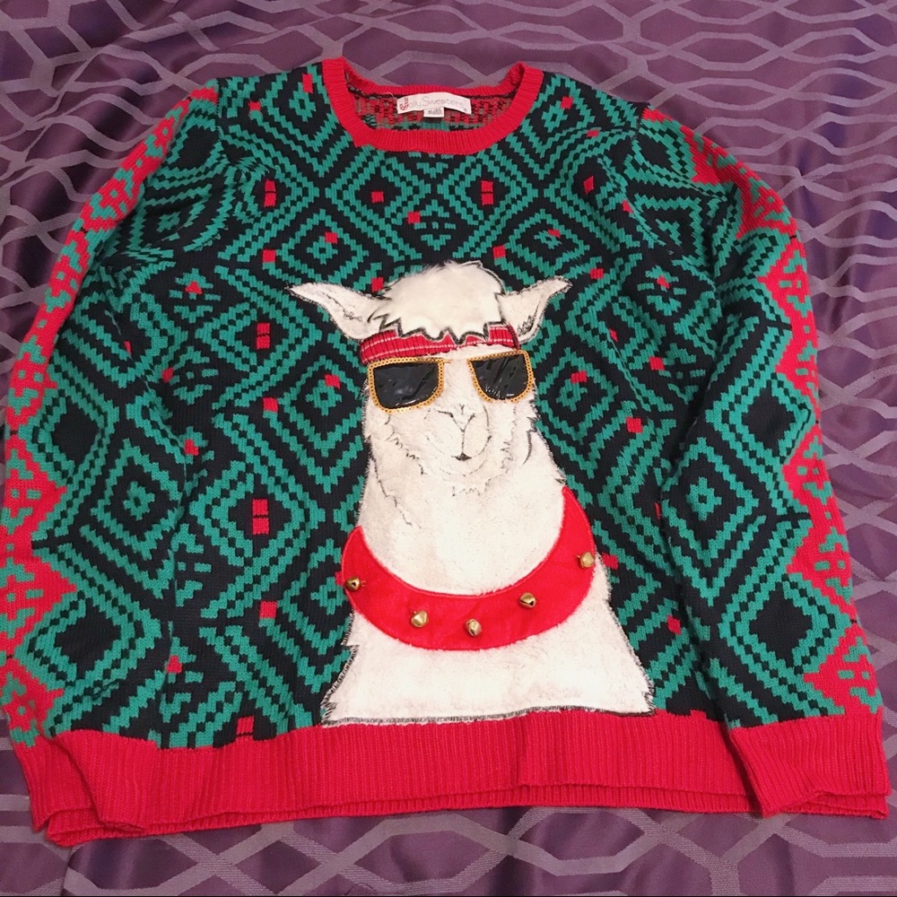 Jolly Llama Christmas Sweater